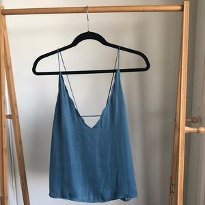 Silky blue top
